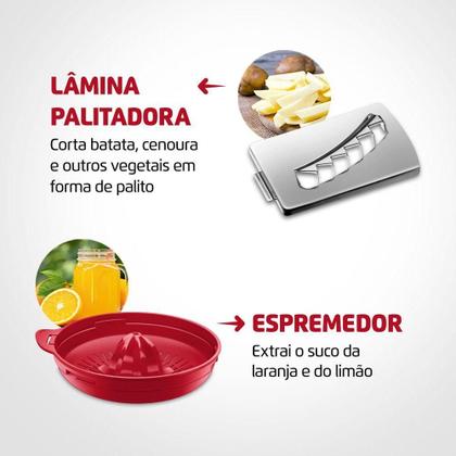 Imagem de Multiprocessador Turbo Chef 7 Em 1 Mondial Mpn-01-Re Mpn-01-Re 127V/60Hz .