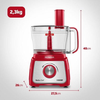 Imagem de Multiprocessador Turbo Chef 7 Em 1 Mondial Mpn-01-Re Mpn-01-Re 127V/60Hz .