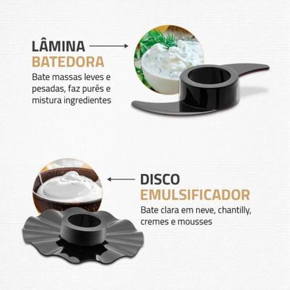 Imagem de Multiprocessador Turbo Chef 9 em 1 Mondial Preto 1000W 220V - MPN-01-BF