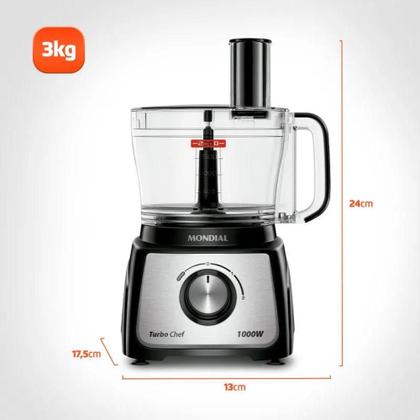 Imagem de Multiprocessador Turbo Chef Mondial 7 em 1 MPN-01-BE Preto 220V