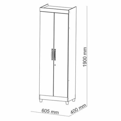 Imagem de Multiuso 2 Portas Line 1004598 Branco Canela Vila Rica