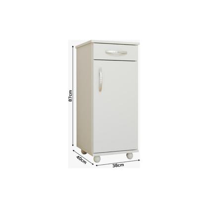 Imagem de Multiuso Balcão Slim 1 Porta e 1 Gaveta Marrom/Canela