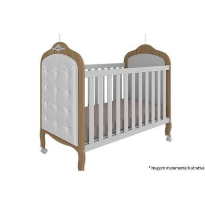 Imagem de Multiuso de Quarto Bebê Kit Capitonê Courano p/ Berço Elô Bege - Peroba