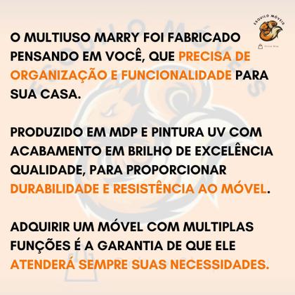 Imagem de Multiuso Marry com Espelho Organizador Sapateira Nature