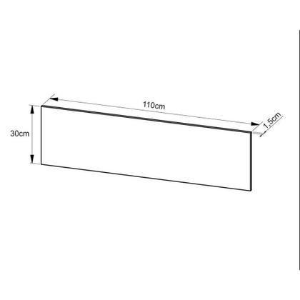 Imagem de Multiuso Quarto Juvenil Divisor de Mesa ME4183 110cm Preto - Tecno Mobili