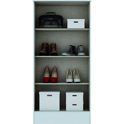 Imagem de Multiuso Sapateira Roupeiro Com 2 Portas B14 Branco - Briz Móveis