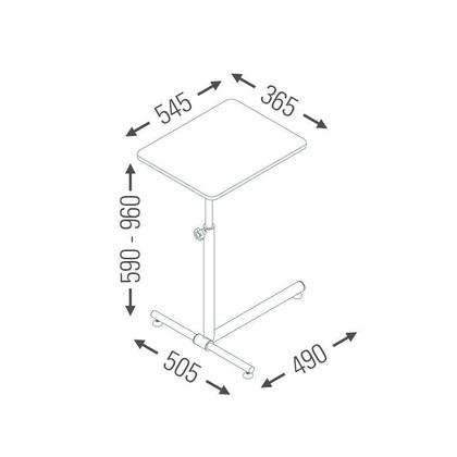 Imagem de Multivisão NT-HOME Mesa Ergonomica Suporte Ergonomico para Notebook MDF Altura Ajustável