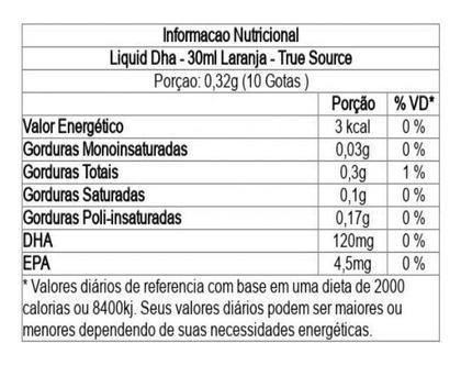 Imagem de Multivitamínico Dha Liquido 30 Ml True Source Sabor Laranja
