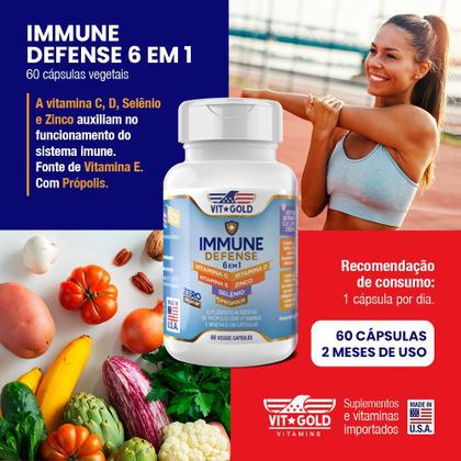 Imagem de Multivitamínico Immune Defense com Própolis Vitgold 60 caps.