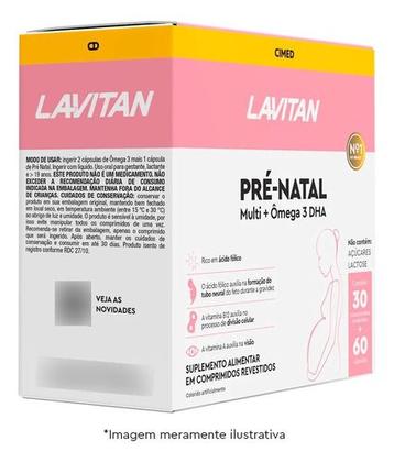 Imagem de Multivitamínico Lavitan Pré Natal Multi 30cap + Omega 60cap