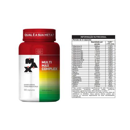 Imagem de Multivitamínico Max Titanium 90 Cápsulas com 23 Nutrientes