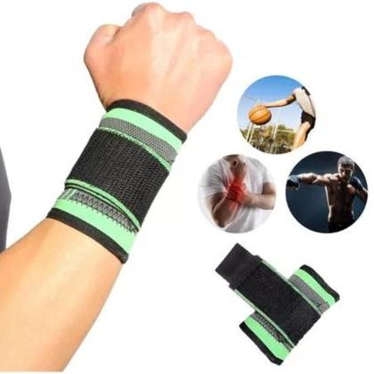 Imagem de Munhequeira De Pulso Mão Ajustável Tendinite Esporte Ortopédica Academia Tensor Elástica Compressão