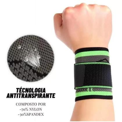 Imagem de Munhequeira De Pulso Mão Ajustável Tendinite Esporte Ortopédica Academia Tensor Elástica Compressão