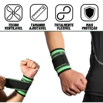Imagem de Munhequeira De Pulso Mão Ajustável Tendinite Esporte Ortopédica Academia Tensor Elástica Compressão