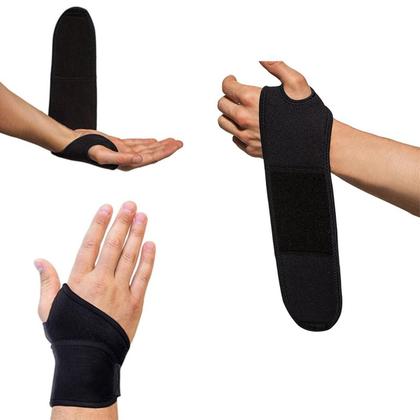 Imagem de Munhequeira De Pulso Preta Neoprene Ajustável