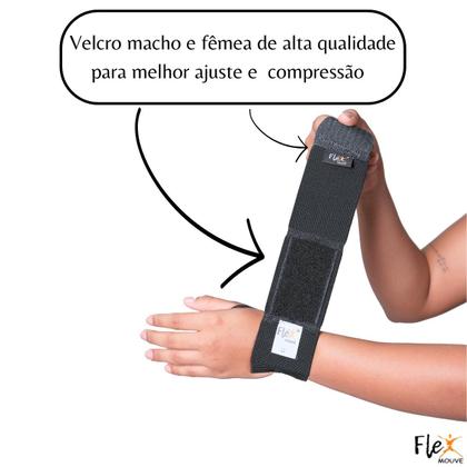 Imagem de Munhequeira Elástica Anatômica Tensor De Pulso Bilateral Faixa De Punho Ajustável Tendinite Artrite