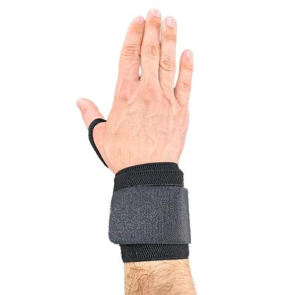 Imagem de Munhequeira Elástica Larga Treino Funcional Academia E Musculação Vermelho