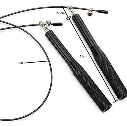 Imagem de Munhequeira Listrada Elástica Skyhill e Corda de Pular Speed de Aço