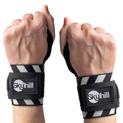 Imagem de Munhequeira Listrada Elástica Skyhill e Corda de Pular Speed de Aço