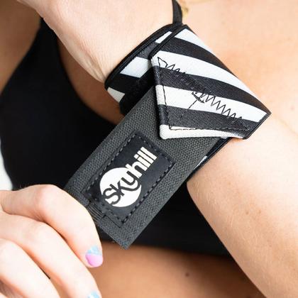 Imagem de Munhequeira Listrada Elástica Skyhill e Corda de Pular Speed de Aço