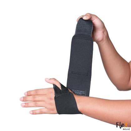 Imagem de Munhequeira Neoprene Anatômica Tensor De Pulso Bilateral Faixa De Punho Ajustável Tendinite Artrite Alivia Dor