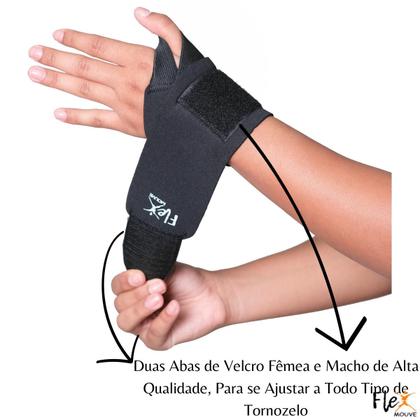Imagem de Munhequeira Neoprene Anatômica Tensor De Pulso Bilateral Faixa De Punho Ajustável Tendinite Artrite Alivia Dor