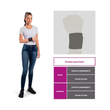 Imagem de Munhequeira tensor protetor de punho pulso neoprene orto par