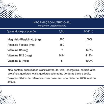 Imagem de Muskular Suplemento Alimentar 60 Cápsulas Magnésio Potássio 100 Pura Natural Original sem sabor