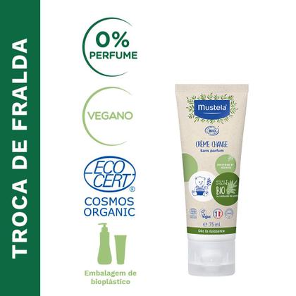 Imagem de Mustela BIO Orgânico Creme para Assadura Sem Perfume 75ml