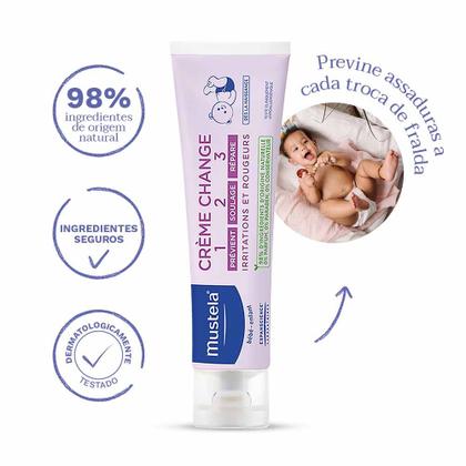Imagem de Mustela Creme Vitaminado Preventivo de Assaduras 123