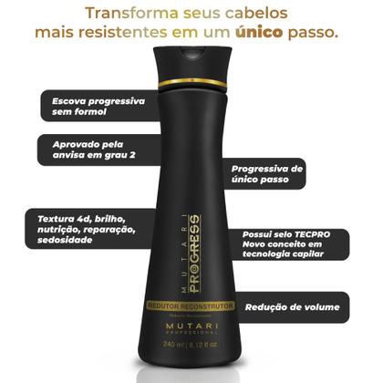 Imagem de Mutari Progress 240ML Alisamento Mágico Extremo 0% Formol Liso 100%