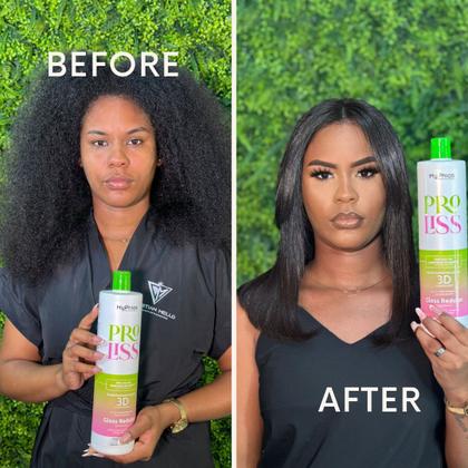 Imagem de Myphios Kit Escova Progressiva Orgânica Proliss 3d 2x300ml