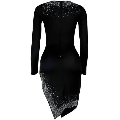 Imagem de N-B0202-Vestido Bordado Pedraria Luxo Festa Balada Plus Size Y71