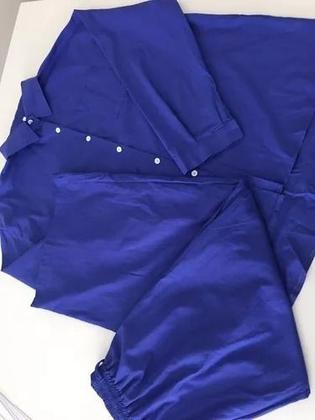 Imagem de N-H1001-Conjunto Feminino Blusa Camisa Calça Folgada Festa Féria Solto Comfy Largo Soltinho Plus Size