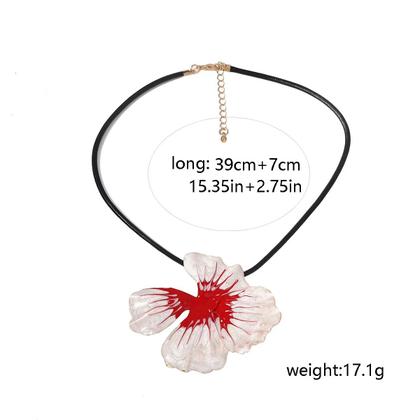 Imagem de N-L1993-Conjunto Feminino Colar e Brinco Flor Festa Formatura Madrinha Namorados Delicado