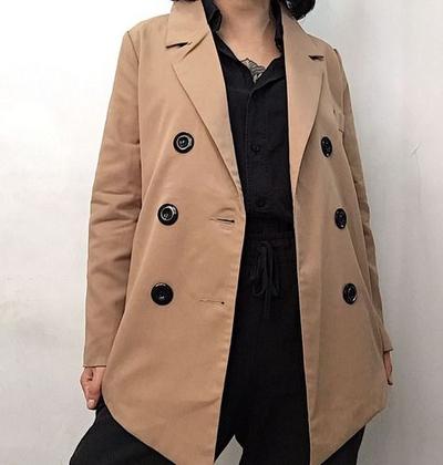 Imagem de N1136-Blusa De Frio Casaco Sobretudo Acinturado Laço Elegante 416m