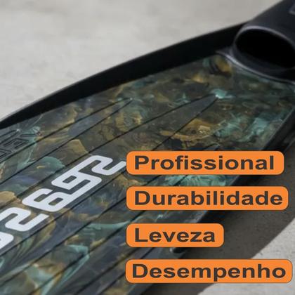 Imagem de NADADEIRA VELOX CAMUFLADO SEASUB Mergulho Pé de pato Mar Rio Pesca sub Profissional