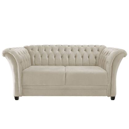 Imagem de Namoradeira Chesterfield Sofia Suede Bege- Doce Sonho Móveis
