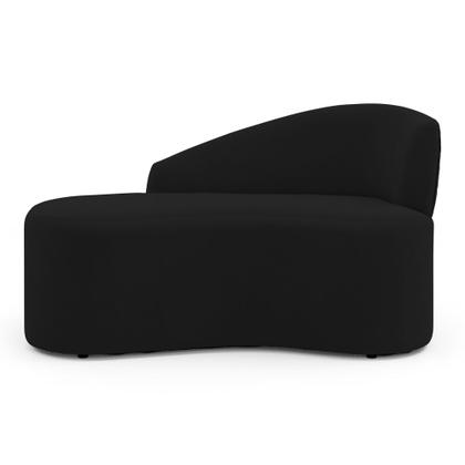 Imagem de Namoradeira Compacta Decorativa Orgânica Auren 100cm Suede Preto - Desk Design