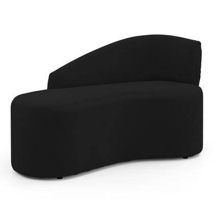 Imagem de Namoradeira Compacta Decorativa Orgânica Auren 100cm Suede Preto - Desk Design