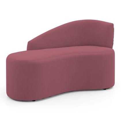 Imagem de Namoradeira Compacta Decorativa Orgânica Auren 100cm Suede Rosa - Desk Design