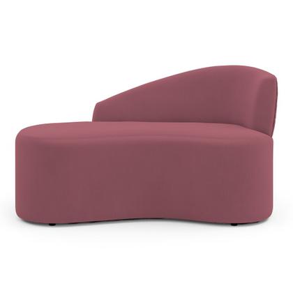 Imagem de Namoradeira Compacta Decorativa Orgânica Auren 100cm Suede Rosa - Desk Design