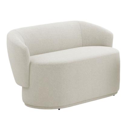 Imagem de Namoradeira Decorativa Orgânica Mavi 02 Lugares Bouclê Creme - Desk Design