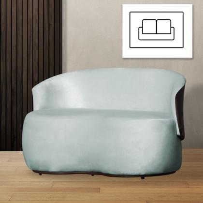 Imagem de Namoradeira Poltrona 2 Lugares Bia Composê Veludo com material sintético