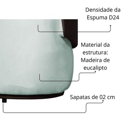 Imagem de Namoradeira Poltrona 2 Lugares Bia Composê Veludo com material sintético
