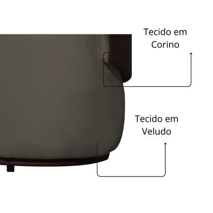 Imagem de Namoradeira Poltrona 2 Lugares Bia Composê Veludo com material sintético