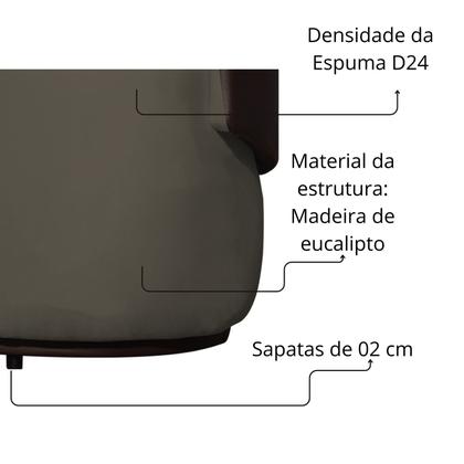 Imagem de Namoradeira Poltrona 2 Lugares Bia Composê Veludo com material sintético