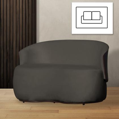 Imagem de Namoradeira Poltrona 2 Lugares Bia Composê Veludo com material sintético