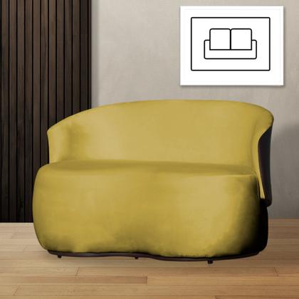 Imagem de Namoradeira Poltrona 2 Lugares Bia Composê Veludo com material sintético