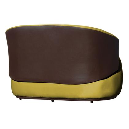 Imagem de Namoradeira Poltrona 2 Lugares Bia Composê Veludo com material sintético